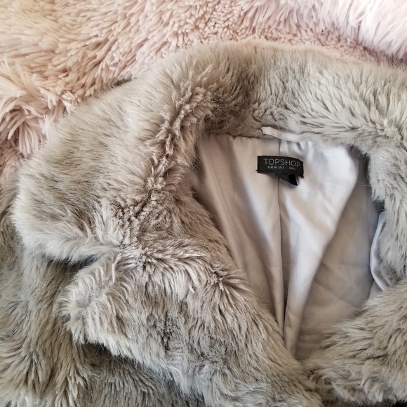 Topshop Jackets & Blazers -  TOPSHOP Claire Faux Fur Jacket